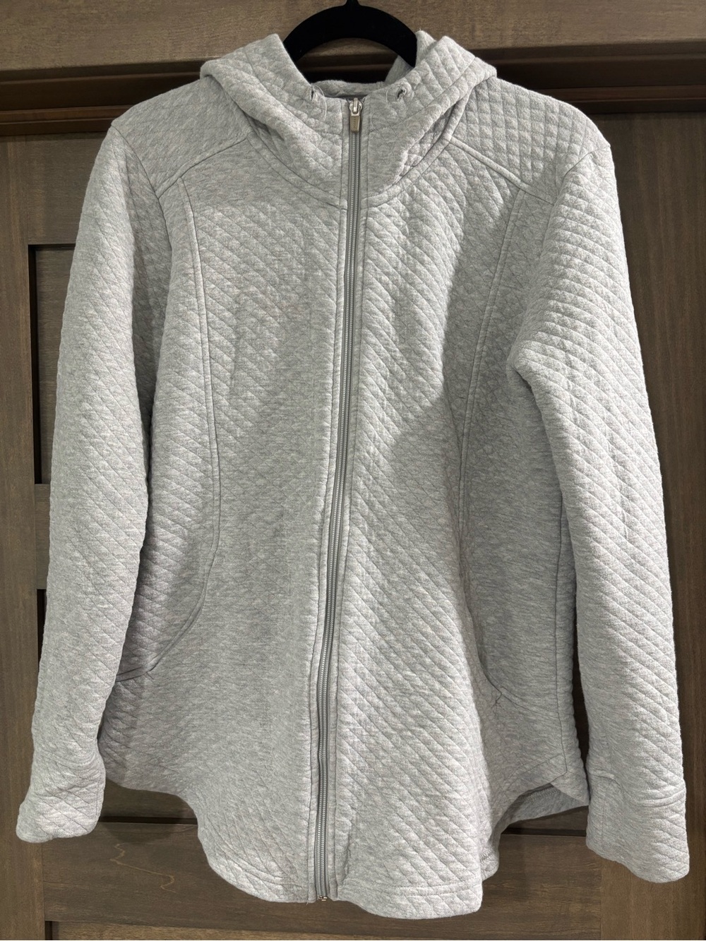 RBX Light Gray Quilted Zip Hoodie